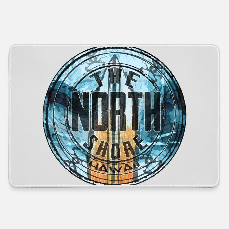 Northshore Hawaii - Large Gaming Mouse Mat - grey