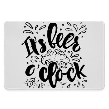 It's beer o'clock - Mousepad groß für Gamer - Grau - Vorne