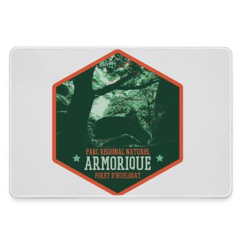 Forêt Huelgoat en armorique : Nature Mystique - Grand tapis de souris gamer - bruyère - Devant