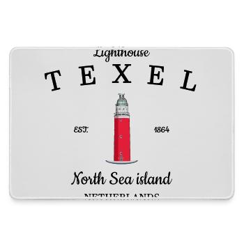 Texel, Nordseeinsel der Niederlande Zeichnung - Mousepad groß für Gamer - Grau - Vorne