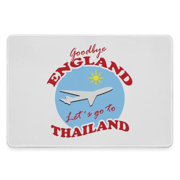 Thailand Travel Farewell Airplane Design - Large Gaming Mouse Mat - grey - Front