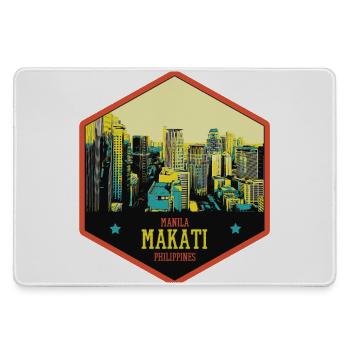 Skyline Éclatant : Makati, Manille, Philippines - Grand tapis de souris gamer - bruyère - Devant