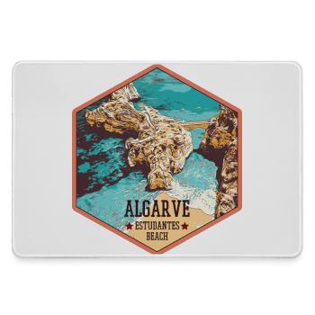 Estudantes beach near Lagos, Algarve - Large Gaming Mouse Mat - grey - Front
