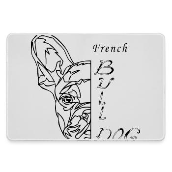 French Bulldog - Mousepad groß für Gamer - Grau - Vorne