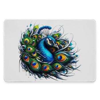 Paon - Grand tapis de souris gamer - bruyère - Devant