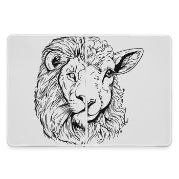Lion and Lamb - Large Gaming Mouse Mat - grey - Front