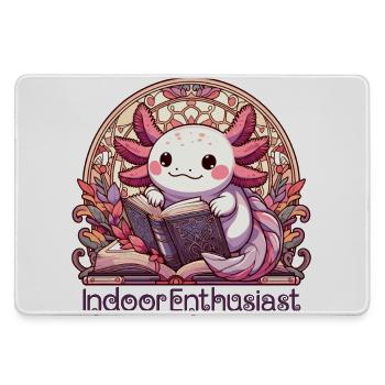 Axolotl Indoors Enthousiaste Livre Livres Cadeau - Grand tapis de souris gamer - bruyère - Devant
