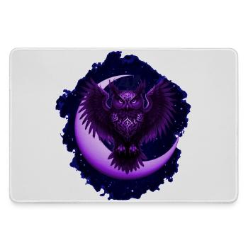 eulen, Sternenmuster, Mondsichel - Mousepad groß für Gamer - Grau - Vorne