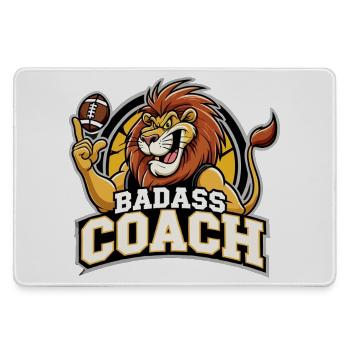 Knallharter Trainer Coach Löwe Football Geschenk - Mousepad groß für Gamer - Grau - Vorne