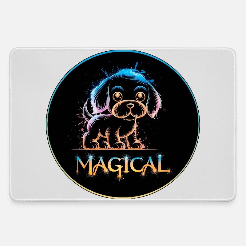 Magic Puppy - Large Gaming Mouse Mat - grey