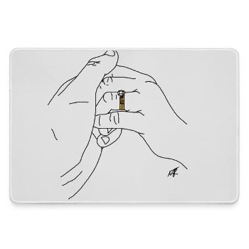 MJR - Ehe - Mousepad groß für Gamer - Grau - Vorne