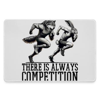 Competition Hare and Wolf Competition Gift - Large Gaming Mouse Mat - grey - Front