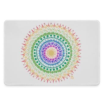 Mandala Sonnenschein - Mousepad groß für Gamer - Grau - Vorne