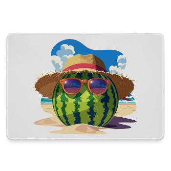 Watermelon Summer Cool Sweetness on the Beach - Large Gaming Mouse Mat - grey - Front