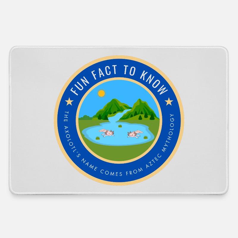 The axolotl's name comes from Aztec mythology - Large Gaming Mouse Mat - grey