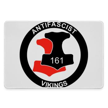 Antifa Vikings - Large Gaming Mouse Mat - grey - Front