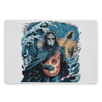 Vague mystique de l’océan avec musicien fantomatique - Grand tapis de souris gamer - bruyère - Devant
