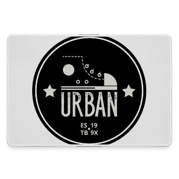 Urban Style Badge Featuring Red Sneaker and Bold  - Grand tapis de souris gamer - bruyère - Devant