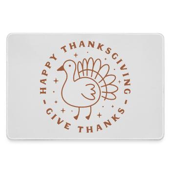 Frohes Thanksgiving Christliches wünscht Nutztier - Mousepad groß für Gamer - Grau - Vorne