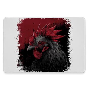 Portrait de coq - Grand tapis de souris gamer - bruyère - Devant