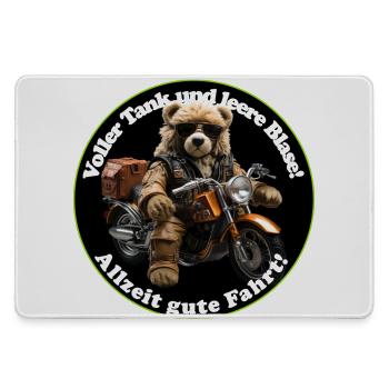 Teddy d’aventure à moto - Grand tapis de souris gamer - bruyère - Devant