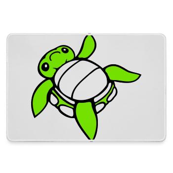 Schildkröte auf Rücken umgekippt hilflos Seite süß - Mousepad groß für Gamer - Grau - Vorne