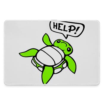 Schildkröte Rücken umgekippt hilflos Seite Help - Mousepad groß für Gamer - Grau - Vorne