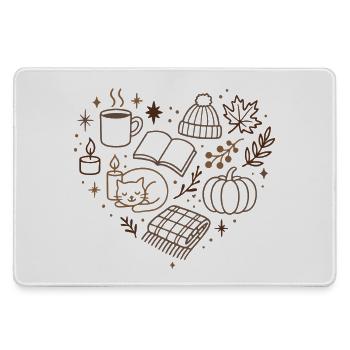 Herfst knuffel avond patroon - Grote gaming muismat - heather grijs - Voor