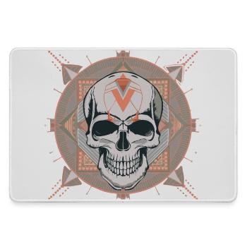 Cyber Geometrisches Schädel-Mandala - Mousepad groß für Gamer - Grau - Vorne