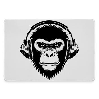 Prime Sound Wave Vibe Monkey Head Shirt - Large Gaming Mouse Mat - grey - Front