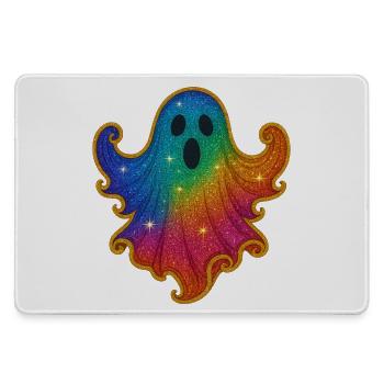 Regenbogen Geist Glitzer - Grand tapis de souris gamer - bruyère - Devant