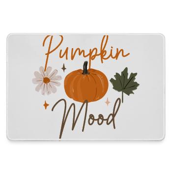 Pumpkin Mood Autumn Floral - Large Gaming Mouse Mat - grey - Front