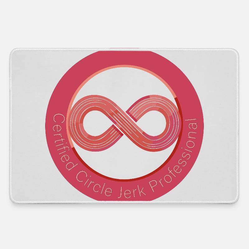 Certified Circle Jerk Professional - Large Gaming Mouse Mat - grey
