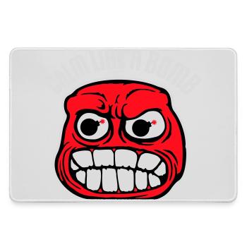 Calme comme une bombe Paradoxe Ironie Humour Blague explosive - Grand tapis de souris gamer - bruyère - Devant