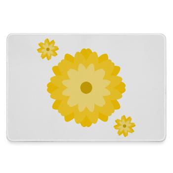 Sunny Daisy Burst - Large Gaming Mouse Mat - grey - Front