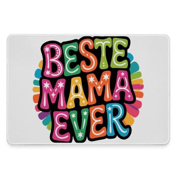 Beste Mama Ever bunt - Mousepad groß für Gamer - Grau - Vorne