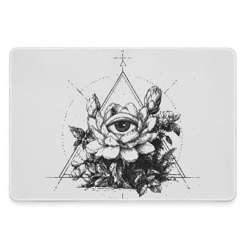 oeil dans le signe de fleur triangulaire - Grand tapis de souris gamer - bruyère - Devant