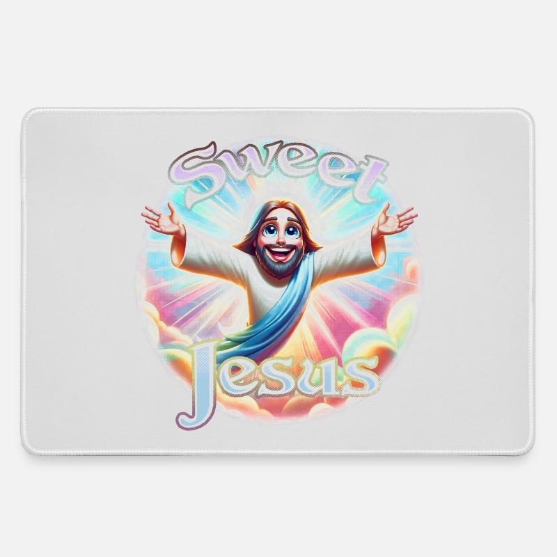 Sweet Jesus - Large Gaming Mouse Mat - grey