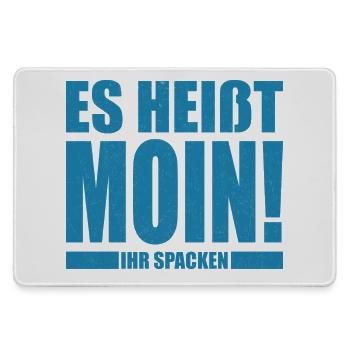 Es heißt Moin, ihr Spacken - Mousepad groß für Gamer - Grau - Vorne