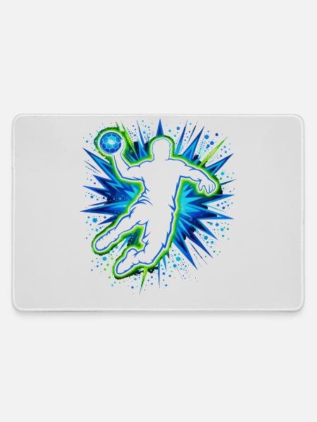 Handballer Handball Kinder Jungen Handballspieler - Mousepad groß für Gamer - Grau