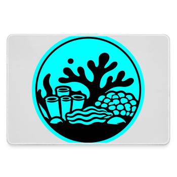 Korallen Symbol Korallenriff Ozean - Mousepad groß für Gamer - Grau - Vorne