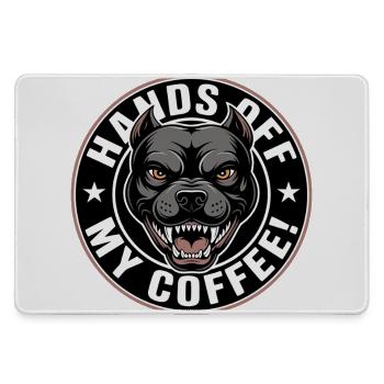Hände weg von meinem Kaffee - Mousepad groß für Gamer - Grau - Vorne