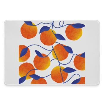 Orangen - Mousepad groß für Gamer - Grau - Vorne