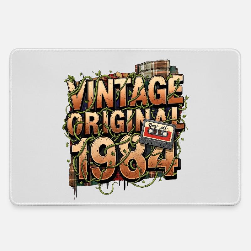 Vintage Original 1984 - Large Gaming Mouse Mat - grey