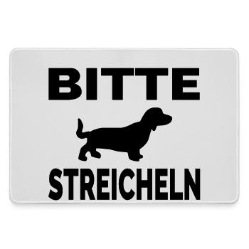 Dackel - Mousepad groß für Gamer - Grau - Vorne