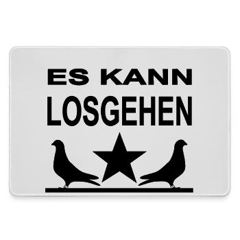 Tauben - Mousepad groß für Gamer - Grau - Vorne
