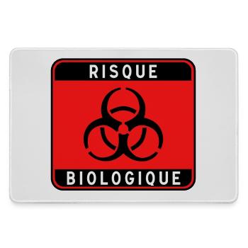 Biologisches Gefahrzeichen, Infektionsrisiko, Material - Mousepad groß für Gamer - Grau - Vorne