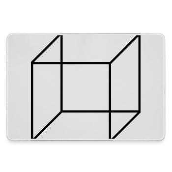 Cube Square - Large Gaming Mouse Mat - grey - Front