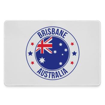 Brisbane Australia Emblem Patch - Large Gaming Mouse Mat - grey - Front