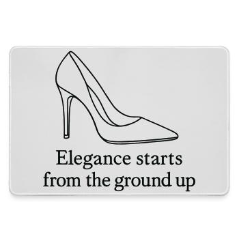 High Heel Line Art – Elegance Fashion Quote - Mousepad groß für Gamer - Grau - Vorne